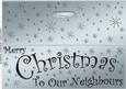 Large Dl Merry Christmas Neighbours Quick Cut and Fold Card