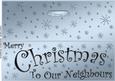 Large Dl Merry Christmas Neighbours Quick Cut and Fold Card