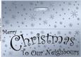 Large Dl Merry Christmas Neighbours Quick Cut and Fold Card