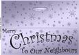 Large Dl Merry Christmas Neighbours Quick Cut and Fold Card