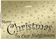 Large Dl Merry Christmas Neighbours Quick Cut and Fold Card