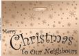 Large Dl Merry Christmas Neighbours Quick Cut and Fold Card