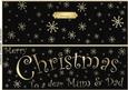 Large Dl Merry Christmas Mum and Dad Quick Cut and Fold Card