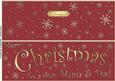 Large Dl Merry Christmas Mum and Dad Quick Cut and Fold Card