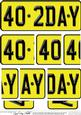 40th Birthday Fun Novelty Number Plate with Side Stacker