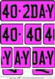 40th Birthday Fun Novelty Number Plate with Side Stacker