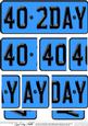 40th Birthday Fun Novelty Number Plate with Side Stacker