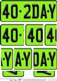 40th Birthday Fun Novelty Number Plate with Side Stacker