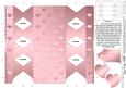 Metallic Hearts Cracker Shaped Treat or Favour Box