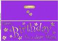 Large Dl Birthday Mum Quick Cut and Fold Card