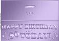 Large Dl 50th Birthday Quick Cut and Fold Card