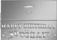 Large Dl 50th Birthday Quick Cut and Fold Card