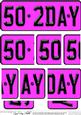 50th Birthday Fun Novelty Number Plate with Side Stacker Top