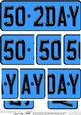 50th Birthday Fun Novelty Number Plate with Side Stacker Top