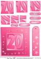 20th Bright Metallic Age Quick Card with Twisted Pyramage