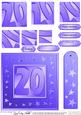 20th Bright Metallic Age Quick Card with Twisted Pyramage
