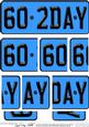 60th Birthday Fun Novelty Number Plate with Side Stacker Top