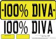 Large Dl 100% Diva Novelty Number Plate N 3D Decoupage