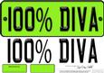 Large Dl 100% Diva Novelty Number Plate N 3D Decoupage