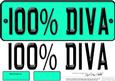 Large Dl 100% Diva Novelty Number Plate N 3D Decoupage