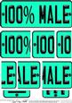 100% Male Novelty Number Plate with Side Stacker