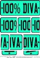 100% Diva Novelty Number Plate with Side Stacker