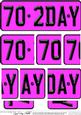 70th Birthday Fun Novelty Number Plate with Side Stacker Top