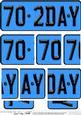 70th Birthday Fun Novelty Number Plate with Side Stacker Top