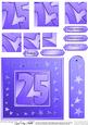 25th Bright Metallic Age Quick Card with Twisted Pyramage