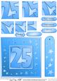 25th Bright Metallic Age Quick Card with Twisted Pyramage