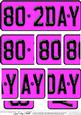 80th Birthday Fun Novelty Number Plate with Side Stacker Top
