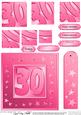 30th Bright Metallic Age Quick Card with Twisted Pyramage