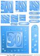 30th Bright Metallic Age Quick Card with Twisted Pyramage