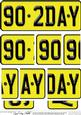 90th Birthday Fun Novelty Number Plate with Side Stacker Top