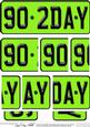90th Birthday Fun Novelty Number Plate with Side Stacker Top