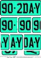 90th Birthday Fun Novelty Number Plate with Side Stacker Top