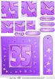 35th Bright Metallic Age Quick Card with Twisted Pyramage