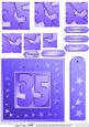 35th Bright Metallic Age Quick Card with Twisted Pyramage
