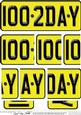 100th Birthday Fun Novelty Number Plate with Side Stacker