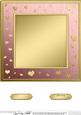 8 x 8 Metallic Romantic Hearts Plain Card Base