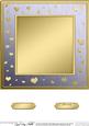 8 x 8 Metallic Romantic Hearts Plain Card Base