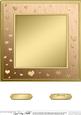 8 x 8 Metallic Romantic Hearts Plain Card Base
