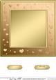 8 x 8 Metallic Romantic Hearts Plain Card Base