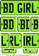 Birthday Girl Novelty Number Plate with Side Stacker