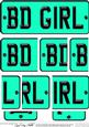 Birthday Girl Novelty Number Plate with Side Stacker