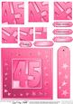 45th Bright Metallic Age Quick Card with Twisted Pyramage