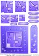 45th Bright Metallic Age Quick Card with Twisted Pyramage