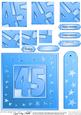45th Bright Metallic Age Quick Card with Twisted Pyramage