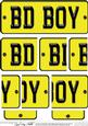 Birthday Boy Novelty Number Plate with Side Stacker
