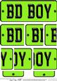 Birthday Boy Novelty Number Plate with Side Stacker